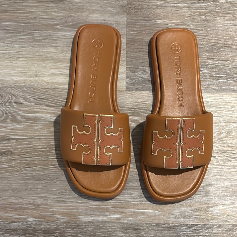 Tory Burch Tan Slide Sandals